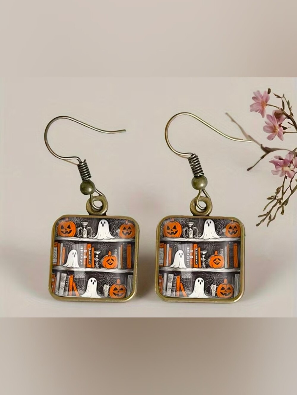 $8 Each Or Bundle 5/$20 Halloween Ghost & Pumpkin Shelf Dangle Earrings